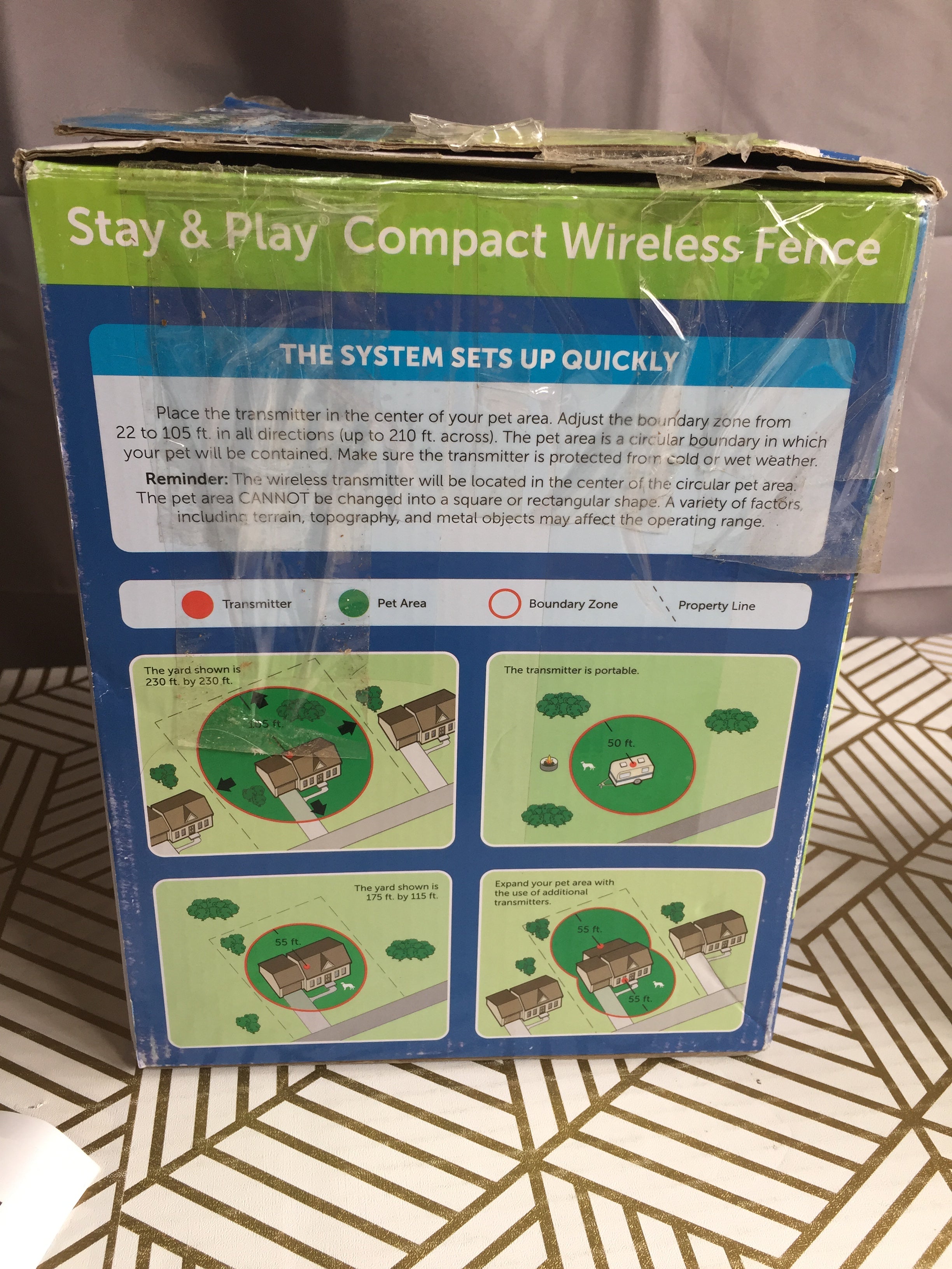 PetSafe Stay & Play Compact Wireless Pet Fence, LCD Screen 3/4 Acre Area (8045983760622)